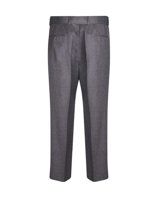 Officine Generale Gray Officine Générale Adjustable Waist Pleated Pants for men