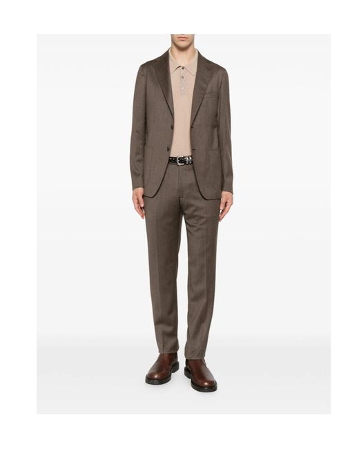 Tagliatore Brown Long-Sleeved Suit for men