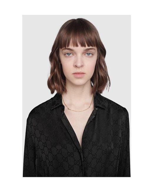 Gucci Metallic Interlocking 18K Necklace