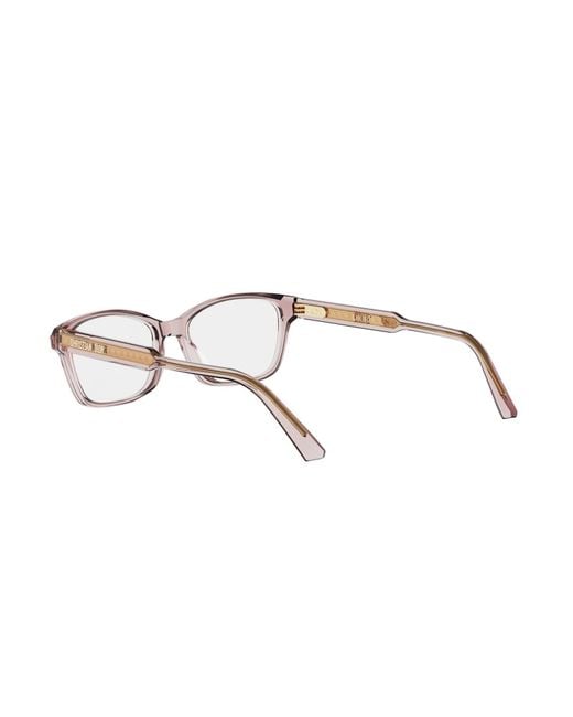 Dior White Prismeo Rectangular Glasses