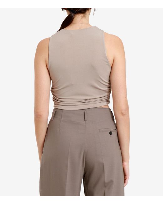 Aniye By Brown Pleated Top