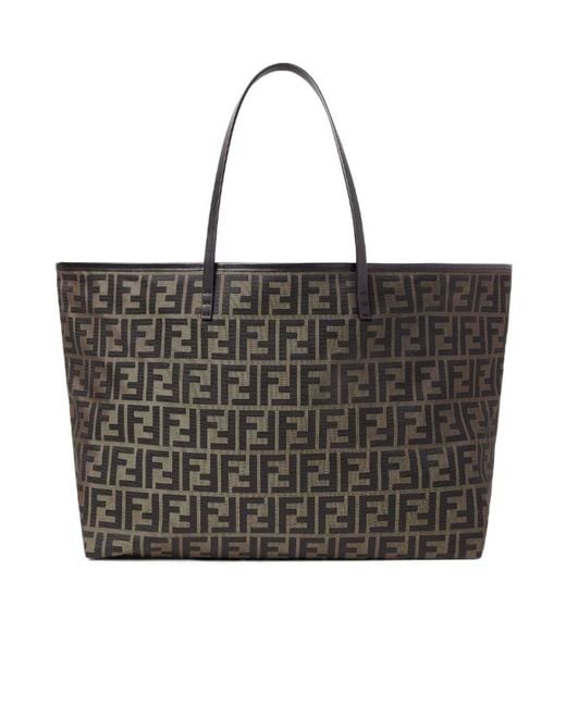 Fendi Black Ff Zucca Superlight Fabric Shopper