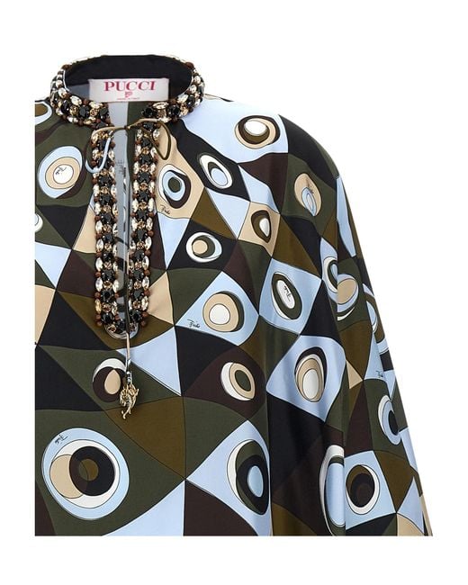 Emilio Pucci White Pucci Occhi Oversized Caftan Dress