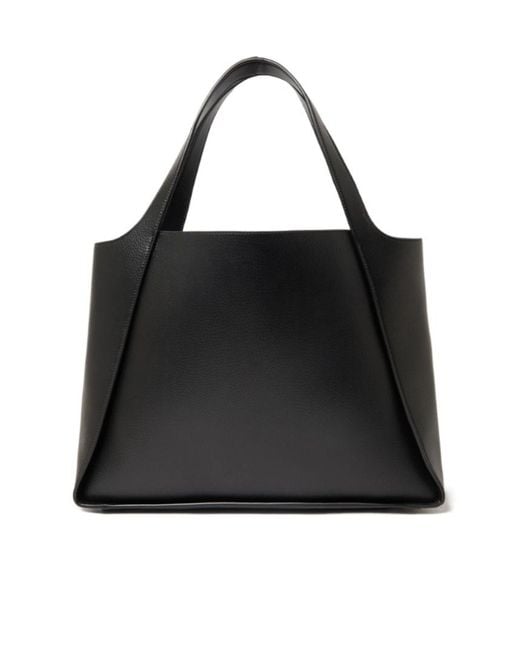 Stella McCartney Black Logo-Detail Tote Bag