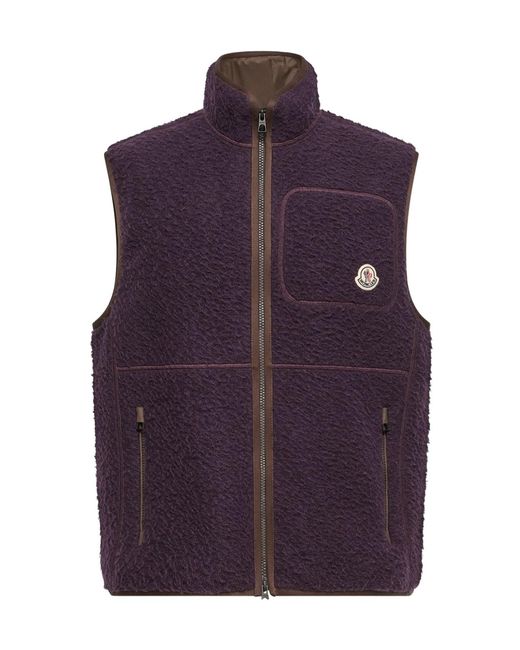 Moncler Purple Knit Vest for men