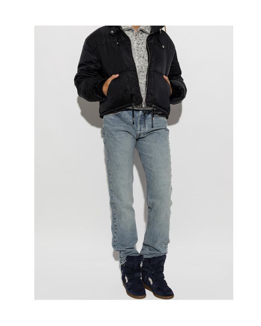 Isabel Marant Blue Long-Sleeved Down Jacket