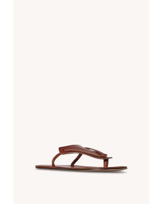 The Row Brown Helena Knotted Flip Flops
