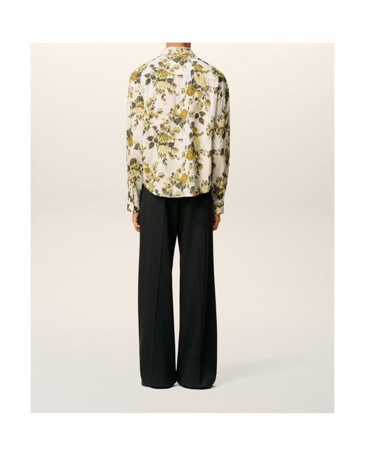 AMI Metallic Floral-Print Shirt for men