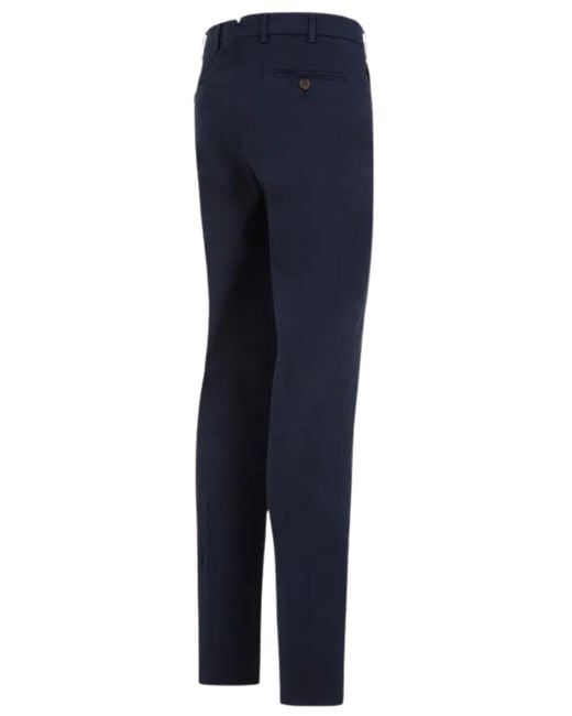 Brunello Cucinelli Blue Tailored Tapered-Leg Trousers for men