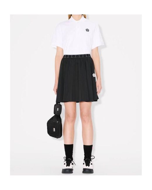 KENZO White Boke Flower 2.0 Embroidered Polo Shirt