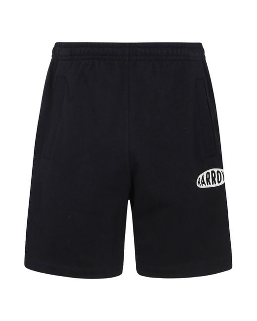 Barrow Black Logo-Print Shorts for men