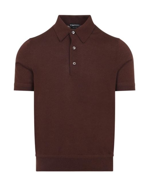 Tom Ford Brown Short-Sleeved Polo Shirt for men