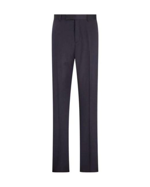 Dior Blue Homme Classic Straight Leg Pants for men