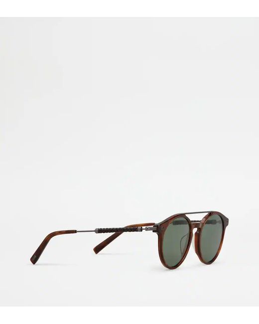 Tod's Green Full-Rim Sunglasses for men
