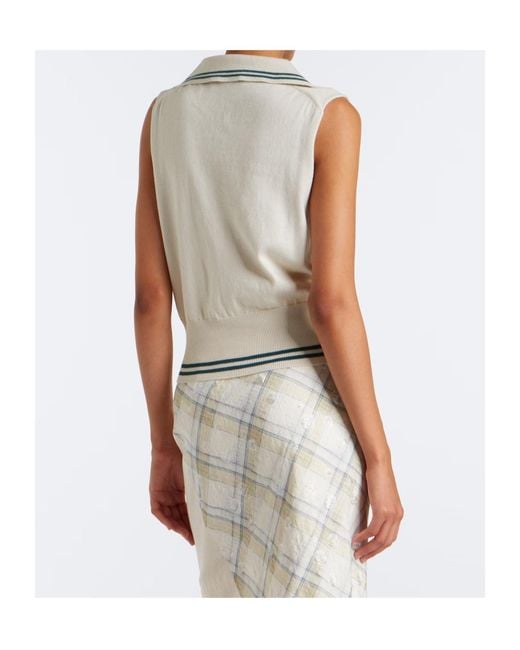 Vivienne Westwood White Doubletake Cotton-Cashmere Blend Top