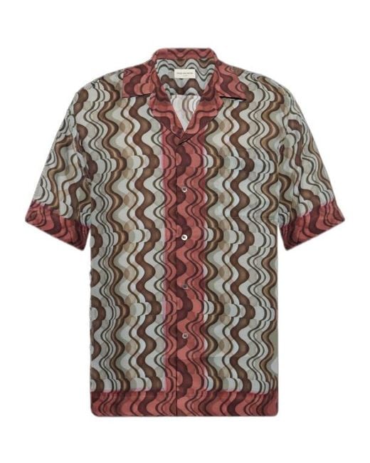 Dries Van Noten Multicolor Pattern-Printed Short-Sleeved Shirt for men