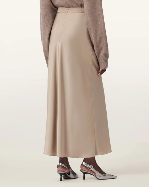 AllSaints Natural Alexia Midi Skirt