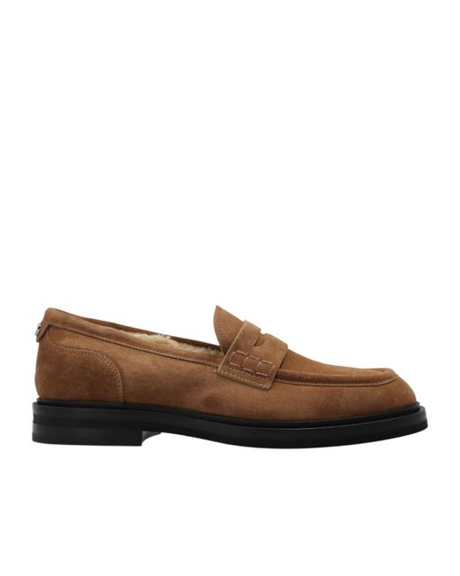 Dolce & Gabbana Brown Round Toe Loafers
