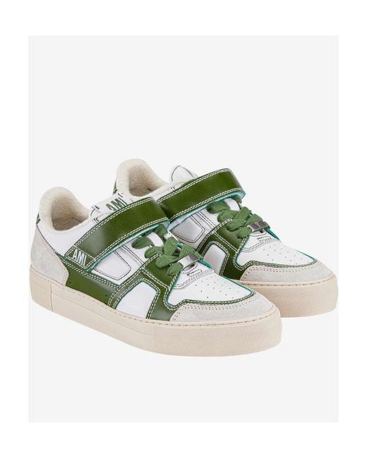 AMI Green Ami De Coeur Low-Top Sneakers for men