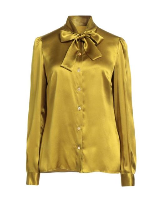 Dolce & Gabbana Yellow Solidcolor Long Sleeves Shirt