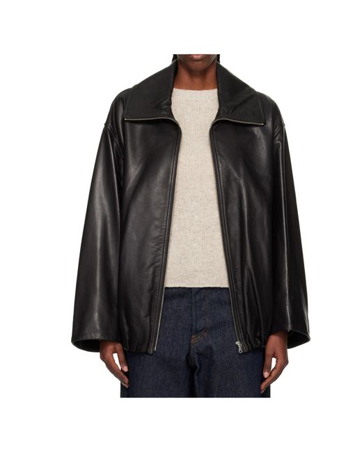 Nour Hammour Black Noah Easy Leather Jacket