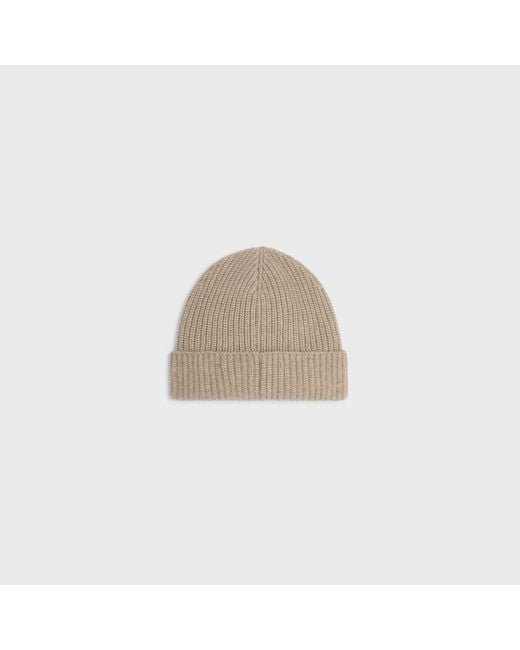 Céline Natural Triomphe Beanie for men