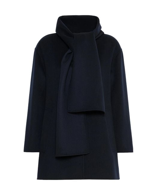 Max Mara Blue Long-Sleeved Coat