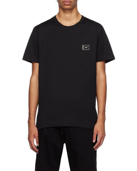 Dolce & Gabbana Black Item O-Neck Short-Sleeved T-Shirt for men