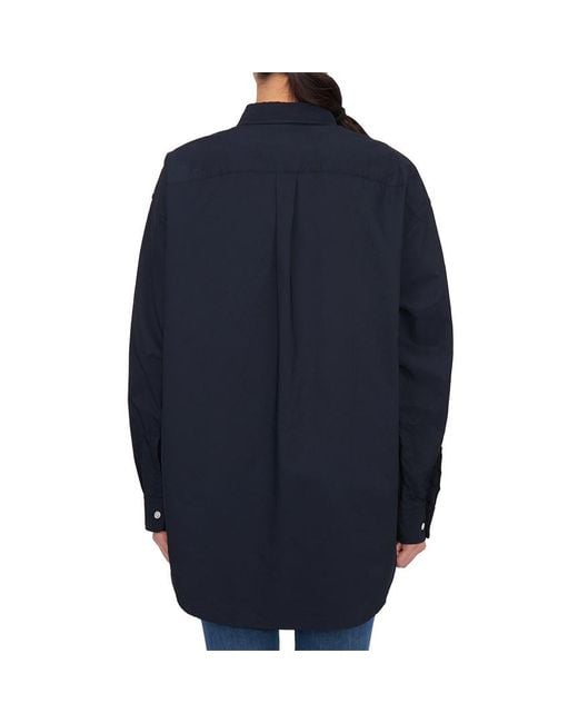 Nanamica Blue Lapel Long Sleeve Shirt