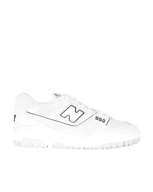 New Balance White Lace Up Sneakers for men