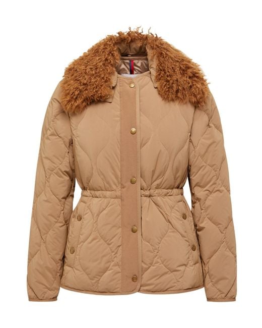 Moncler Brown Quintin 3-In-1 Shearling-Trimmed Short Quilted Jacket