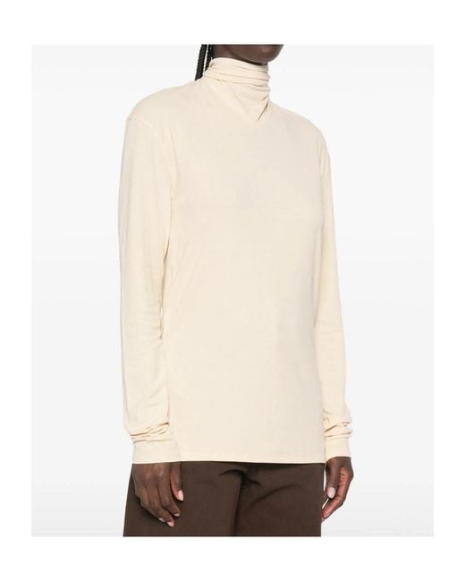 Lemaire Natural Jersey Crepe Long-Sleeve Scarf Top