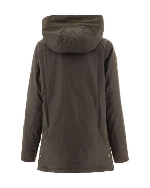 Barbour Gray Arley Buttoned Hooded Jacket