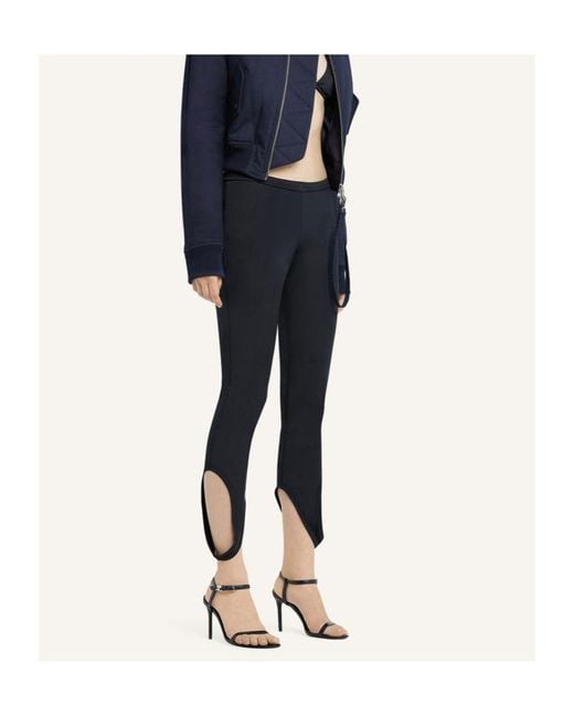 Courreges Black Courrèges Capri Ankle Strap Leggings