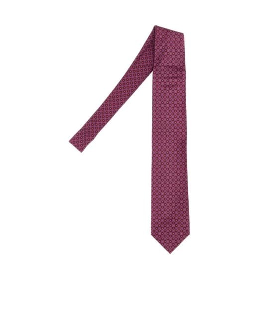 Brioni Purple Printed Tie for men