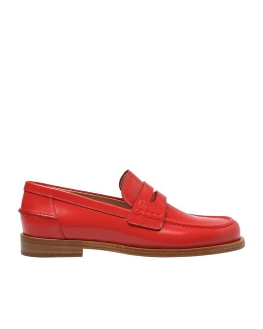 Gianvito Rossi Red Michael Loafers