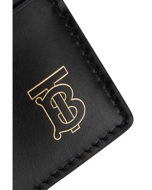 Burberry Black Leather Clip for men