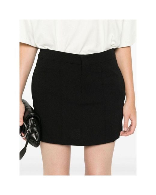 Isabel Marant Black Licoma High Waist Crepe Mini Skirt