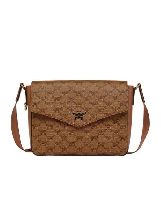MCM Brown Himmel Messenger Bag for men