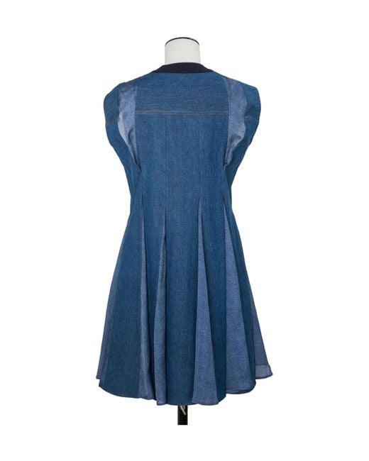 Sacai Blue Sleeveless Crewneck Dress