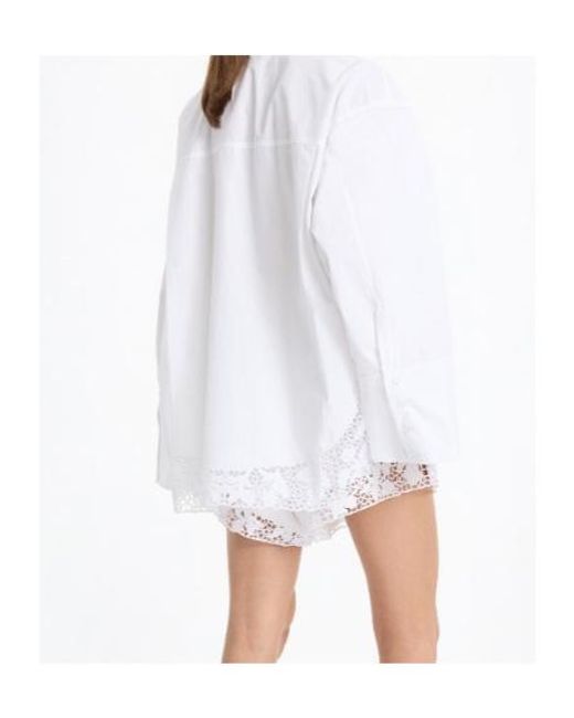 ROTATE BIRGER CHRISTENSEN White Oversized Lace Shirt