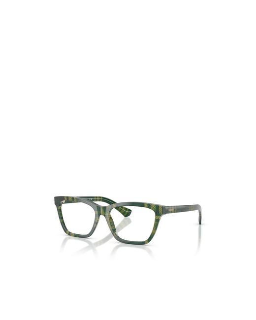 Burberry White Eyewear Rectangle Frame Glasses