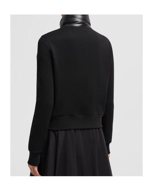 Moncler Black Padded Zip-Up Sweatshirt