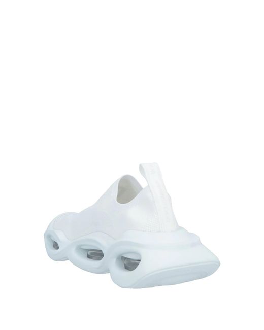 Dolce & Gabbana White Solid Color Leather Platform Sneakers