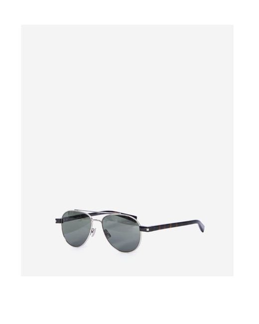Saint Laurent White Eyewear Aviator Sunglasses for men