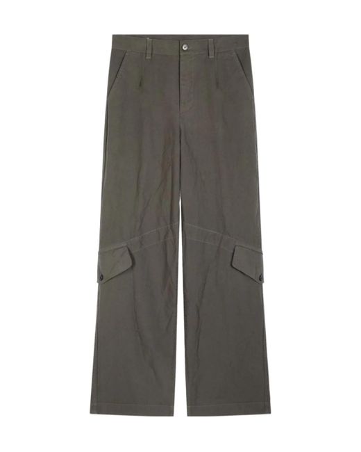 Dries Van Noten Gray Belt-Loop Casual Pants for men