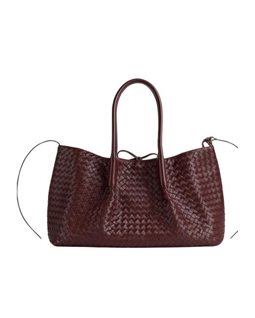 Bottega Veneta Red Double Handle Tote Bag