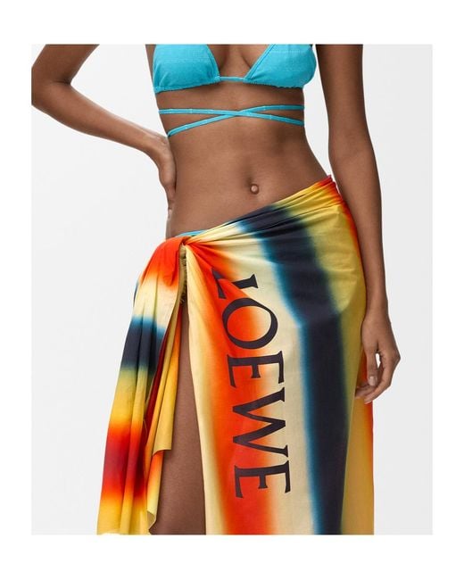 Loewe Multicolor Cotton Beach Towel