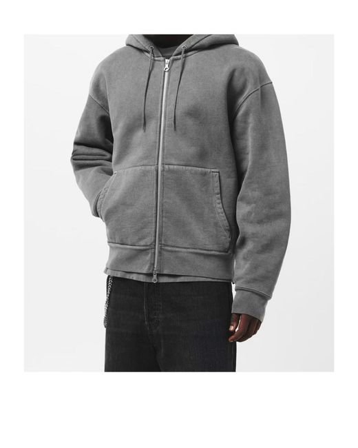 Our Legacy Gray Zip-Up Hoodie for men