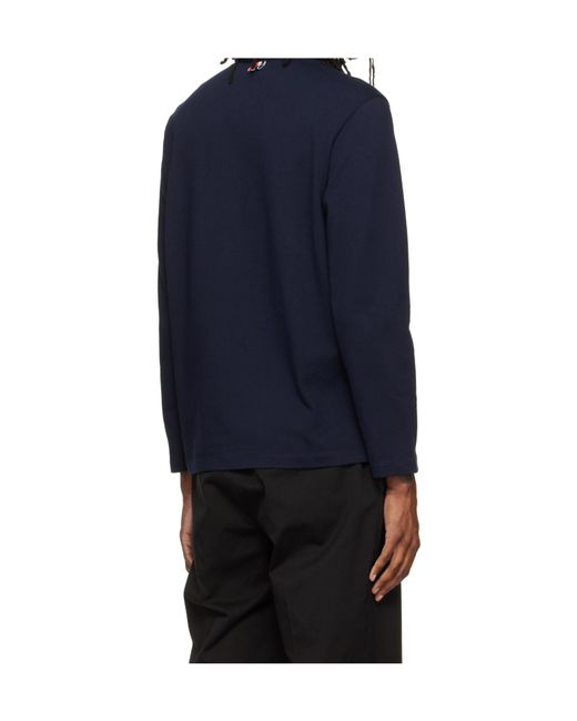 Thom Browne Gray Oversized Colorblock Rugby Polo for men